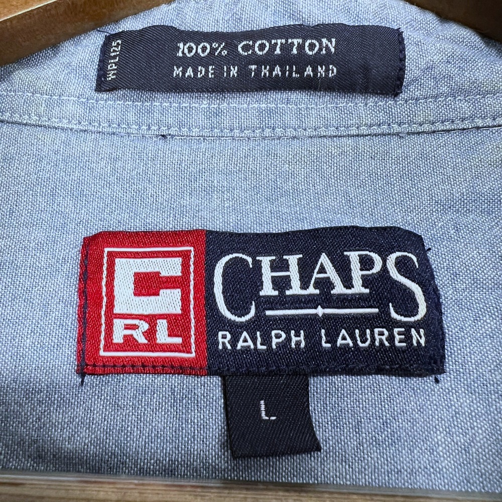 Chaps Ralph Lauren Button Down Chambray Shirt Men… - image 4